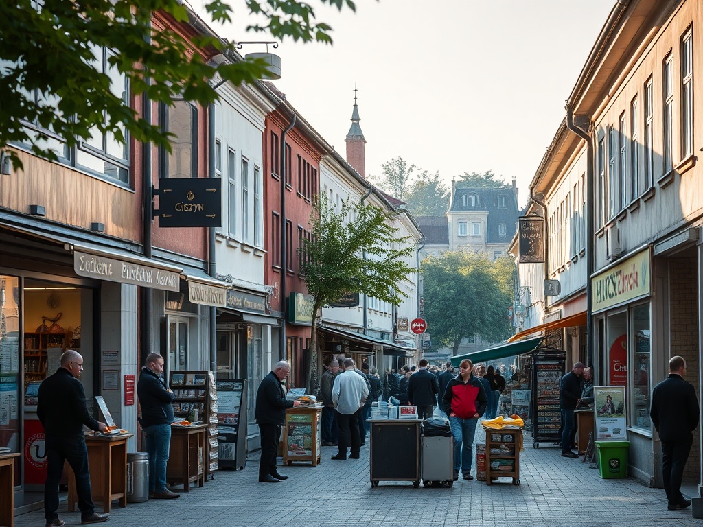 Logo programu Czyste Powietrze z napisem "Dotacje Czyste Powietrze Cieszyn" w tle zielonego krajobrazu.